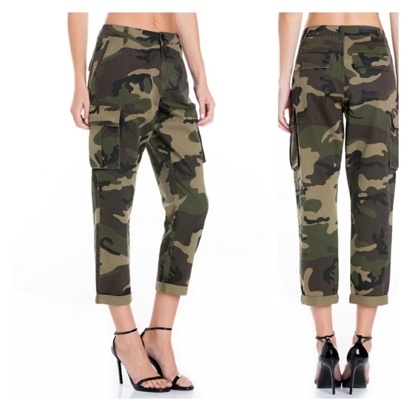 Cello Denim - Size 1 3 5 High Rise Camo Cargo Crop